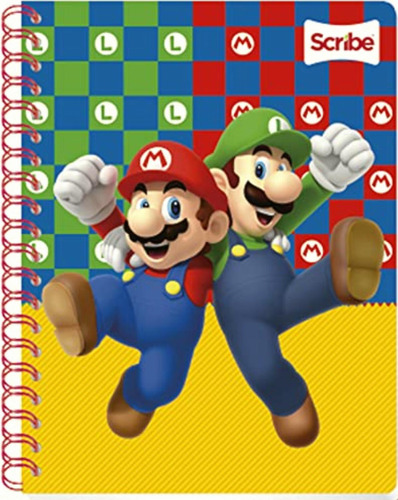 Scribe, Super Mario, Cuaderno Espiral Doble Profesional De