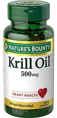 Nature`s Bounty Krill-500 Mg De Aceite, 30 Capsulas Blandas