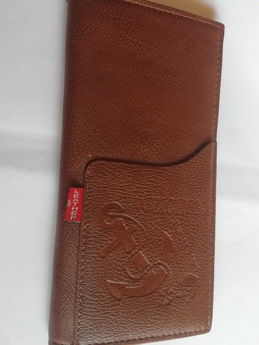 Billetera Cuer0 Tarjetero Weichen Strees Strauss Jeans