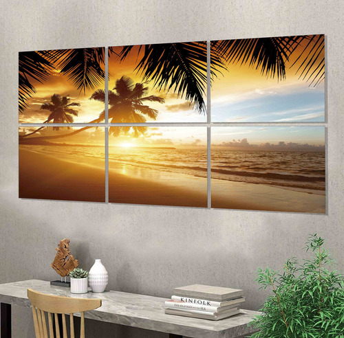 Cuadro Playa 55cm X 120cm Paisaje Deco Cod:1017