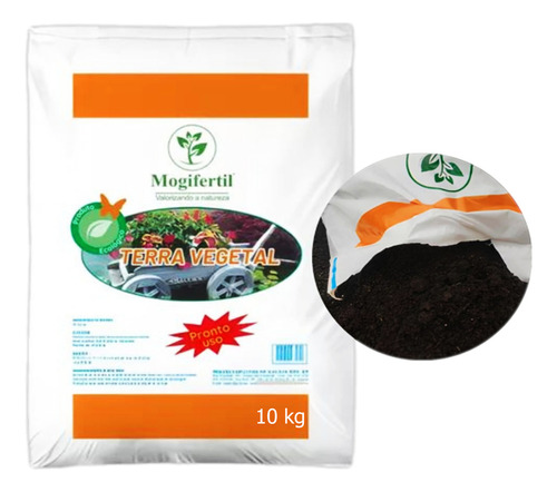 Terra Vegetal Adubada Orgânica 10 Kg Mogifertil