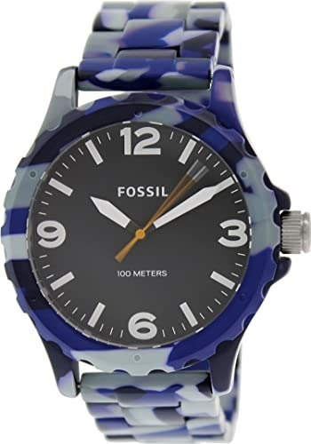 Reloj Fossil Hombre Camuflado Azul Jr1463 100% Original 