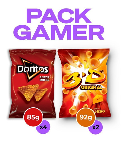 Imagen 1 de 5 de Pack Gamer X 524 G | Snack Pepsico Picada