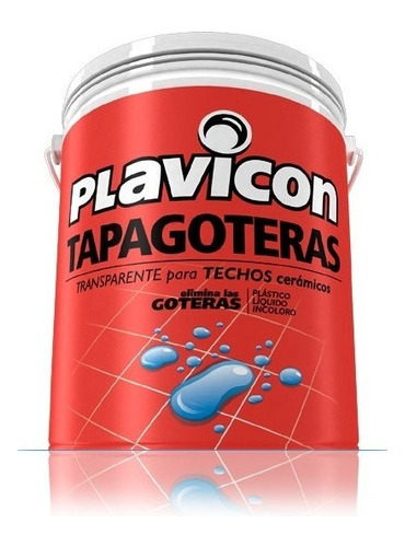 Imagen 1 de 6 de Plavicon Tapagoteras Transparente 10litros Pintumm