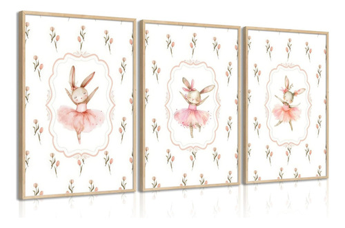 3pcs Ballet Ballet Ballet Conejito De La Pared De La Pared