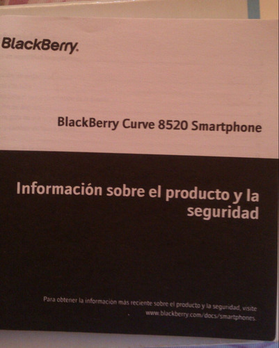 Manual D Uso Y Cd  Instalación Blackberry Curve  Us$5,00