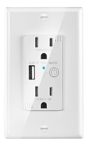 Tomacorriente Inteligente Mtek 2 Salidas Wifi - Ios Android
