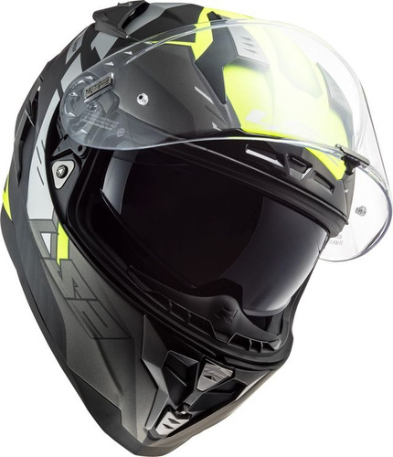 Casco Para Moto Ls2 Ff 327 Challenger Allert Mate Amarillo