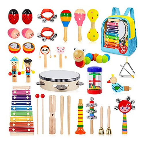 Conjunto De Instrumentos Musicales Para Niños Pequeños, 32 P