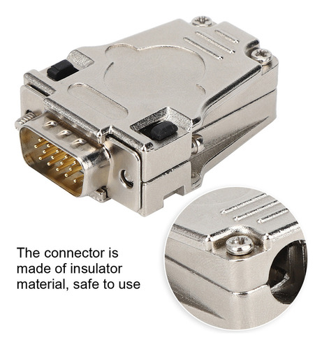 Conector En Serie D-sub Ignífugo, 15 Pines, Carcasa Metálica