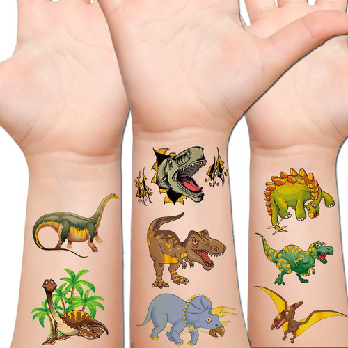 Hohamn Tatuaje Temporal Dinosaurio Purpurina Para Niño 50