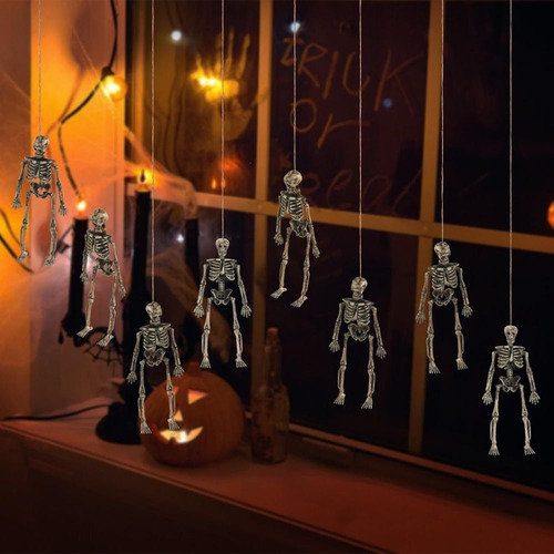 Yn Minifigura De Esqueleto Pequeña De Plástico Posable