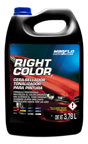 Right Color Cera Sellador Tonalizador Galón 3.78l Marflo Color Negro 701