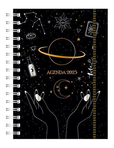 Agenda 2023 Onix Diaria Astrologica 16x22 Con Espiral 