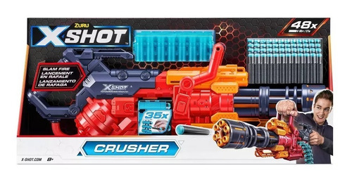 X-shot Skins Lanzadora Excel Crusher Blaster 48 Dardos 