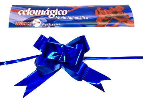 50 Moño Mágico Metálico Para Regalo Celomágico Mediano- Full