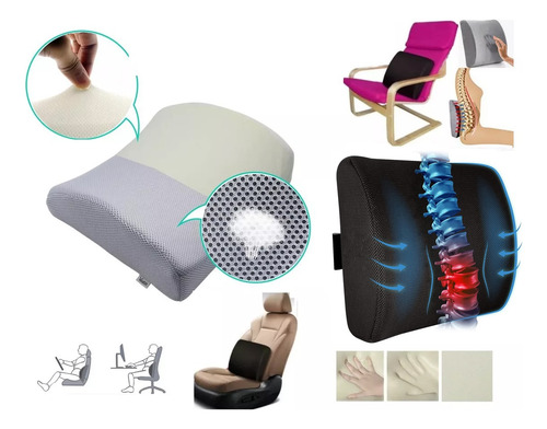 Cojin Soporte Espalda Corrector Lumbar Silla Auto Oficina