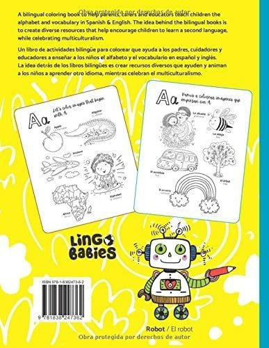 Children´s Bilingual Coloring Book - Color And Lea, De Taylor, Maris. Editorial Marisa J Taylor En Español