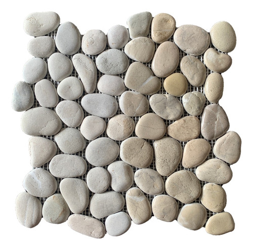 Seixo Telado Areia Revestimento Pedra Seixo Premium 30x30cm