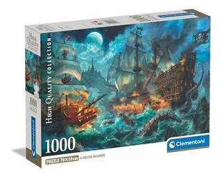 Rompecabezas Clementoni Batalla de Piratas 39777 de 1000 piezas