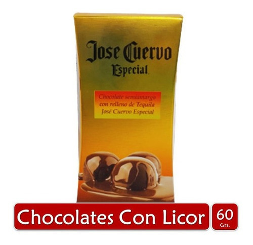 Estuche Chocolates Con Licor Jose Cuervo 60 Gr