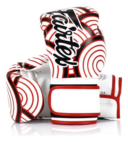 Guantes De Entrenamiento Fairtex, 8oz, Arte Japonés, Blancos