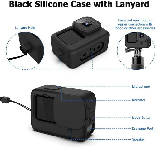 Imagen 5 de 10 de Kit De Accesorios Compatible Con Camara Gopro Hero 9 Black