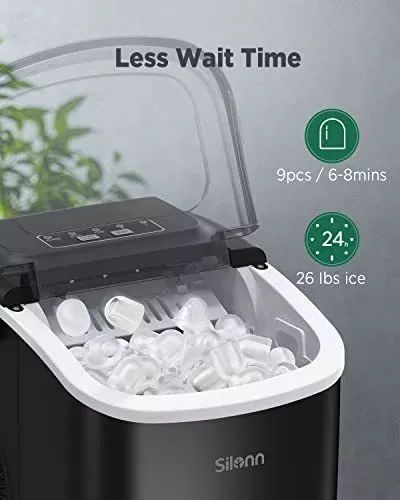 Maquina para hacer hielo en casa portatil 26 libras por dia rapido facil