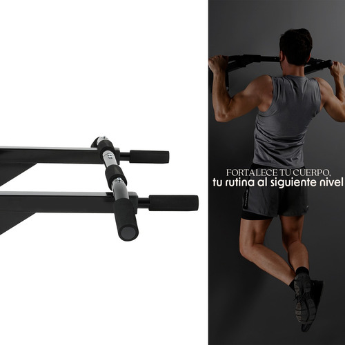 Barra Para Dominadas Pull Up Bar Bywell Color Negro