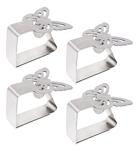4pcs Decorative Tablecloth Clips Stainless Steel Thicke...