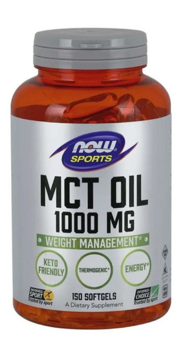 Mct Oil 1000mg 150 Capsulas Blandas Sabor Sin Sabor