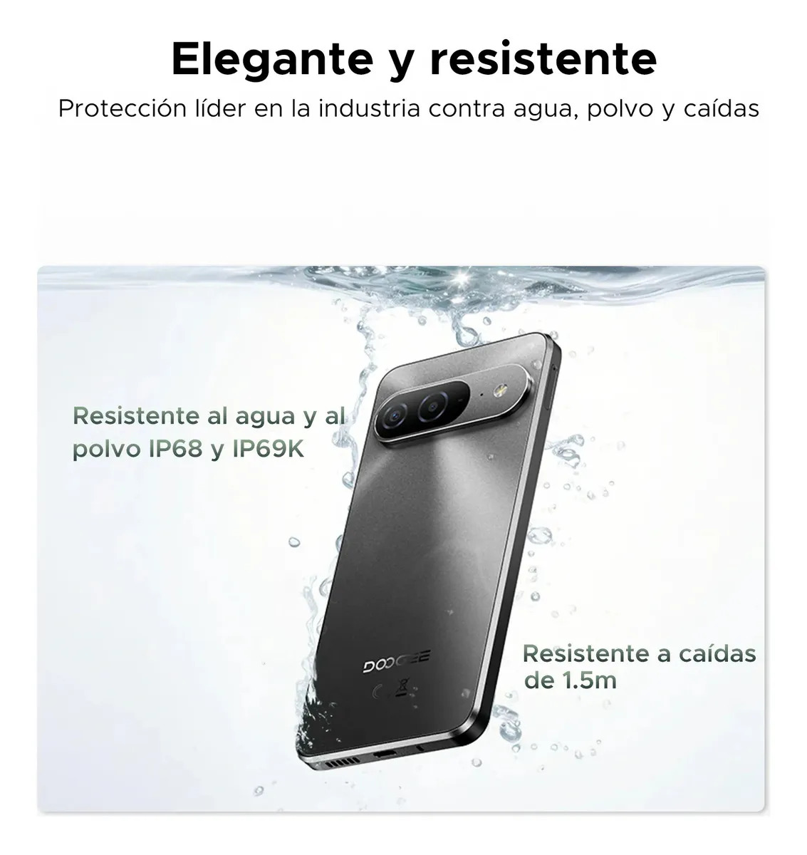 DOOGEE B10 VIP Edition Teléfono Móvil 6.63" FHD 120Hz, Android 16, 48GB RAM+256GB ROM, 7600mAh Batería, Carga Rápida 33W, 64MP Cámara IA,IP68 a Prueba de Agua, Desbloqueo Huella/Rostro, NFC Google pay