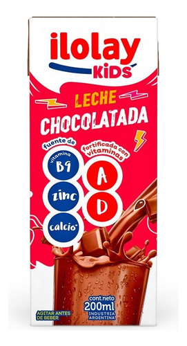 Leche Chocolatada Ilolay Larga Vida Sin Tacc X 200 Ml