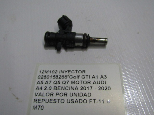 Inyector 0280158266 Golf Gti A1 A3 A5 A7 Q5 Audi 2017-2020