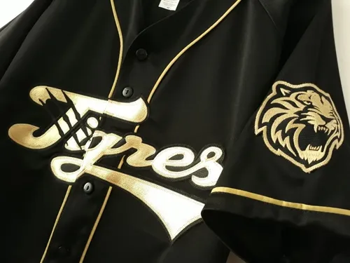 Camisa de tigres negra con dorado hotsell