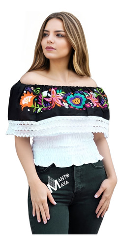 Blusa Campesina Bordado Artesanal Muñeca Lele