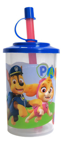 Vaso Tapa Con Bombilla Infantil Personajes Disney Pixar Paw Patrol