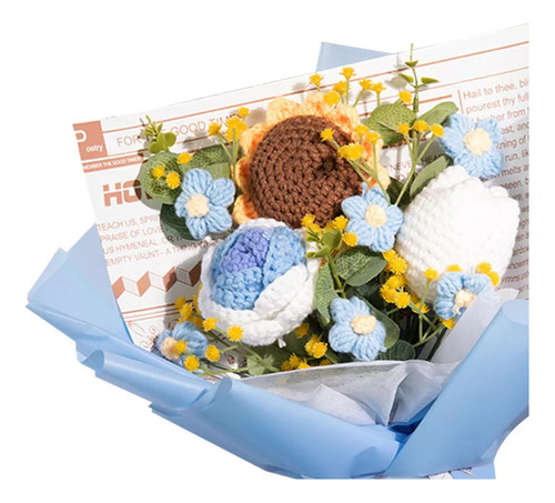 - Ramo De Flores Completo De Ganchillo, Ramo De Flores
