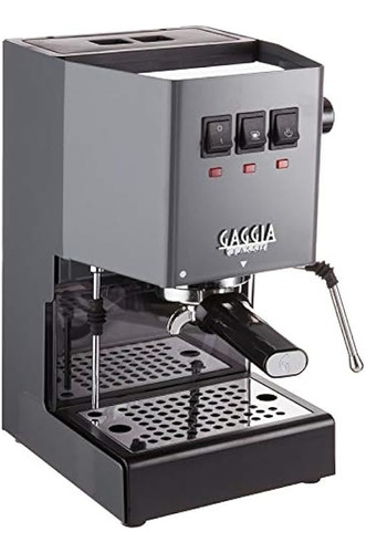 Cafetera espresso manual italiana clásica Gaggia, color gris oscuro, 110 V