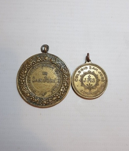 Antigua Medalla Colegio San José Córdoba Lote X 2 Ro 1726