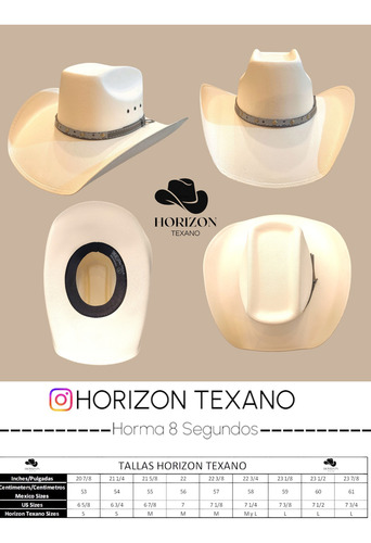 Sombrero Vaquero Unisex Estilo 8segundos L
