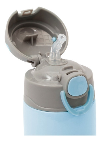 Imagem 6 de 8 de Garrafa Térmica Infantil Canudo Aço Inox 400 Ml Buba