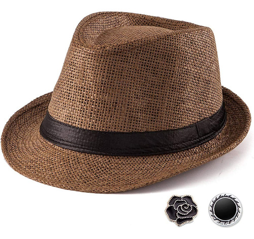 Fedora - Sombrero Fedora Para Hombre, Sombrero De Paja Para 