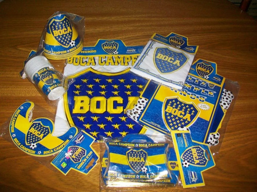 Boca Juniors Combo Cotillón Linea Original Con Holograma