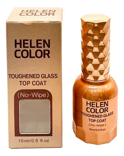 Top Coat Crystal Diamond Helen Color 15ml Selante Uv/led Cor Top Coat Dourado