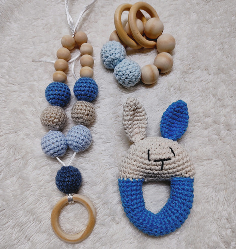 Set Nacimiento Crochet Tejido Bebes Bienvenida Ajuar Bebé