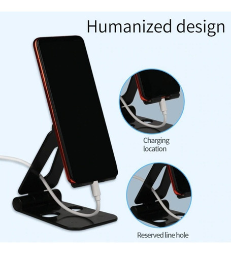Imagen 7 de 10 de Soporte Atril Celular Apoya Tablet Plegable Base Regulable