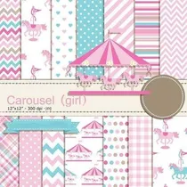 Comprar Kit Imprimible Carrusel Nena 14 Fondos 8 Imagenes
