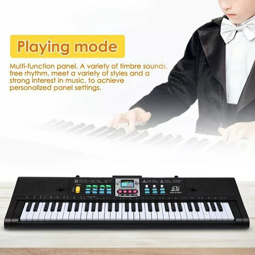 Piano Digital 61 Teclado Musical Económico Para Niños Teclad