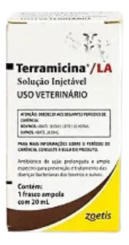 Terramicina La 20ml Raças - Antibiótico